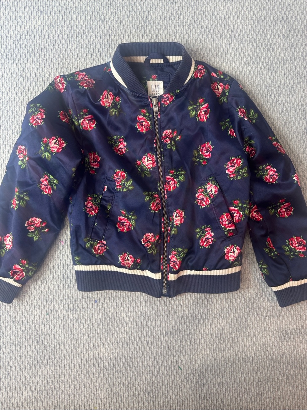 Gap Kids S (6-7) Rose Silk Jacket Bomber Girls